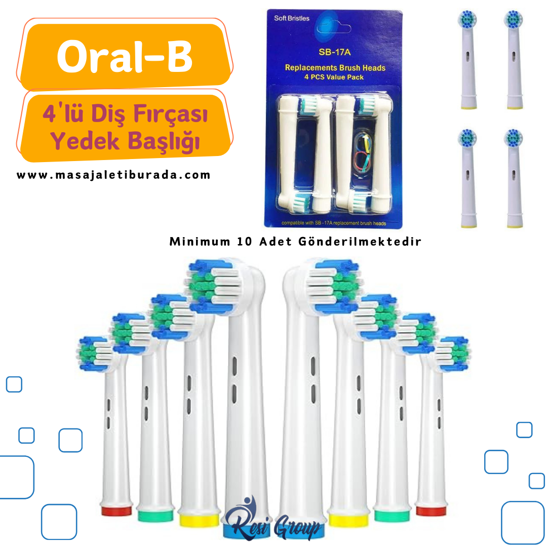 ORAL-B UYUMLU 4'LÜ DİŞ FIRÇASI YEDEK BAŞLIĞI