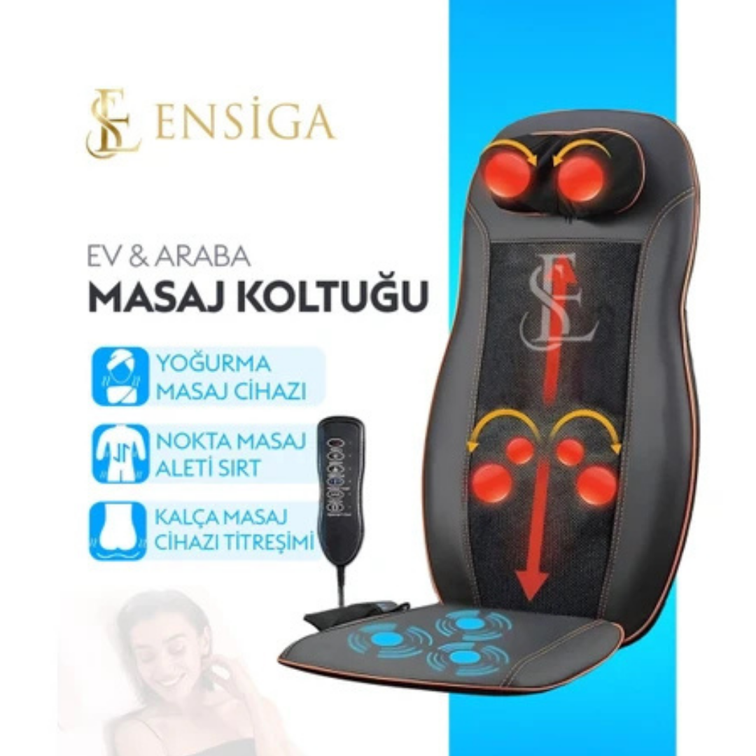 Servikal Bel Boyun ve Sırt Masaj Sandalye Minderi Yastık Araba Minder Masaj Aleti