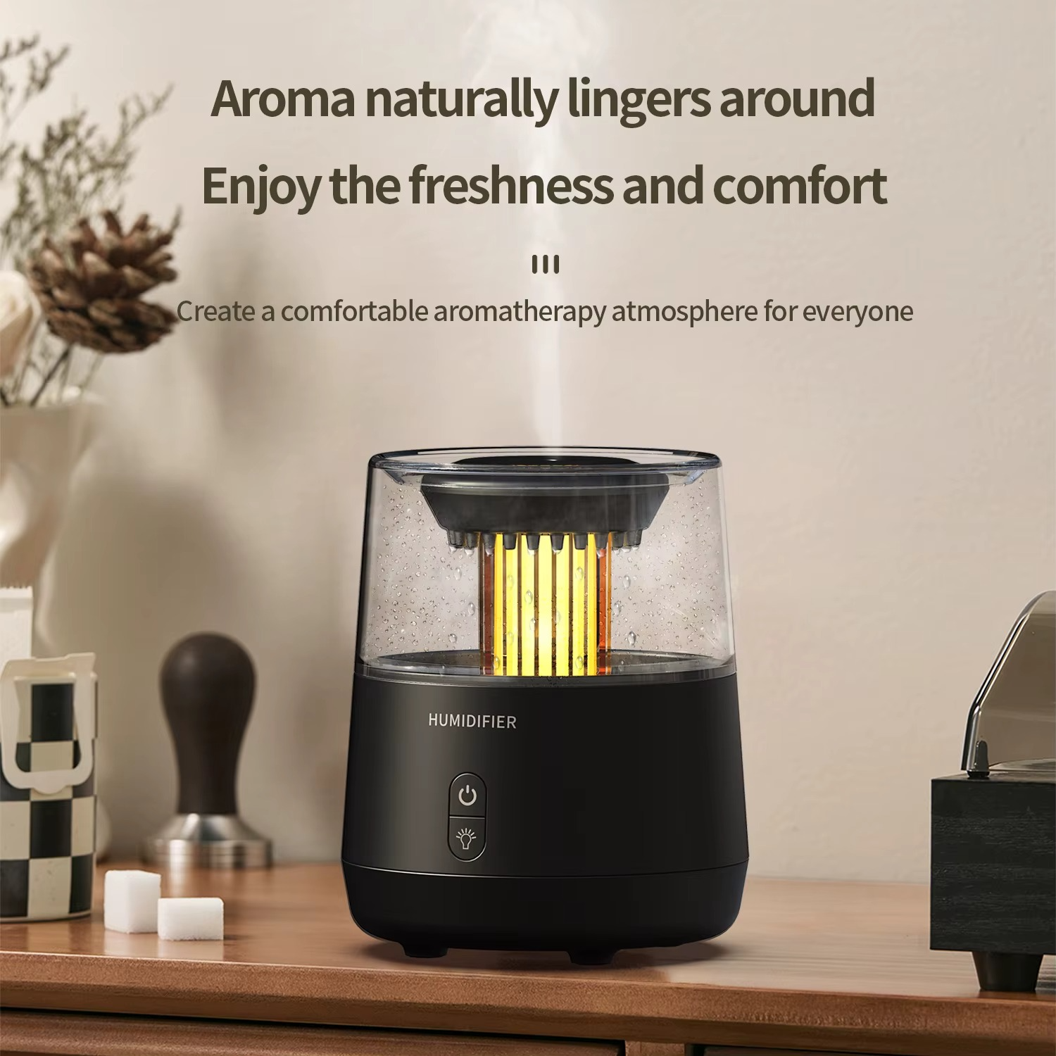 Yağmur Damlası Tasarımlı, 200 ML Kapasiteli Ultrasonic Oda Nemlendirici