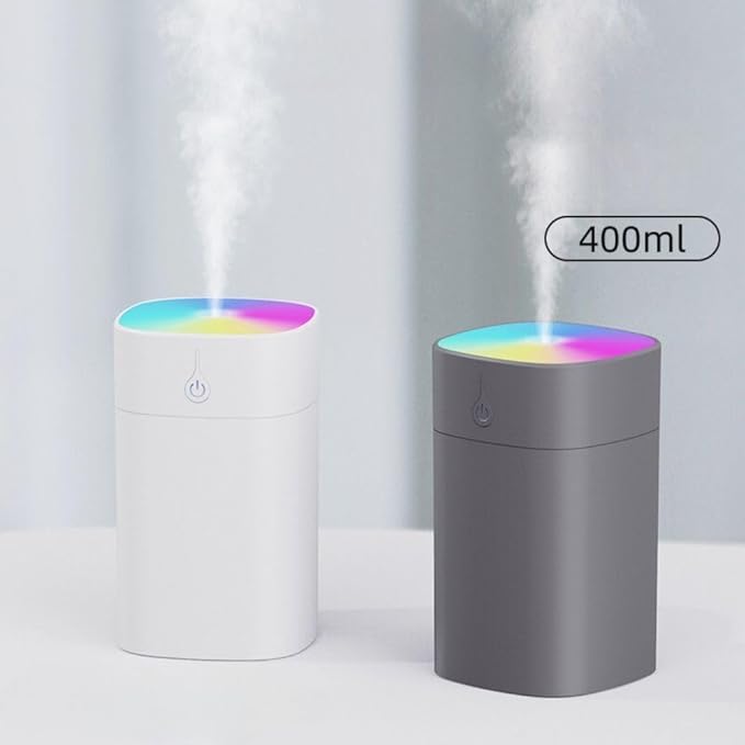 400 ml Kapasiteli, Gökkuşağı Led Işıklı Oda Nemlendirici