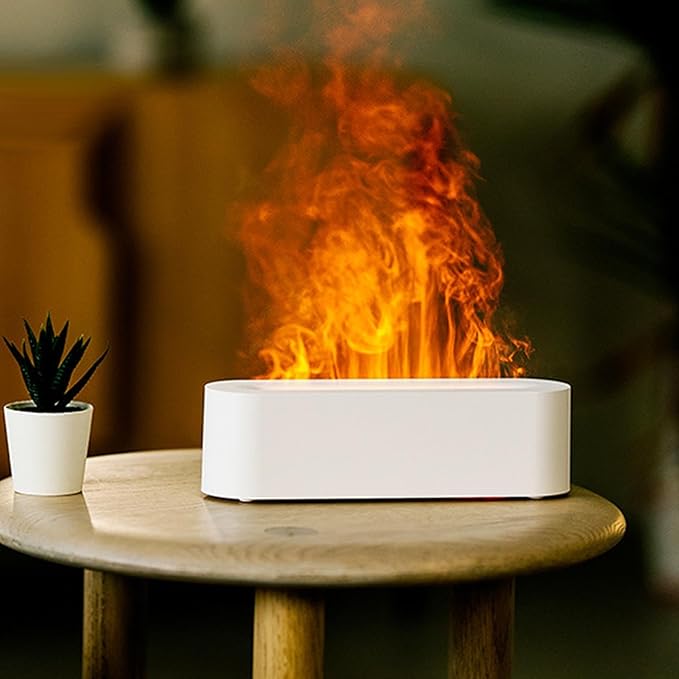 6 Farklı Led Renkli, Alev Efektli Oda Nemlendirici