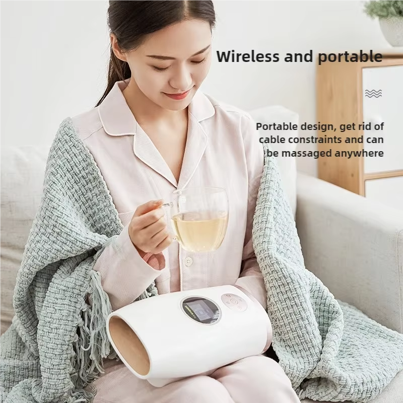 Şarjlı; Sıkma,Titreşim,Isıtma Yapan El Masaj Aleti