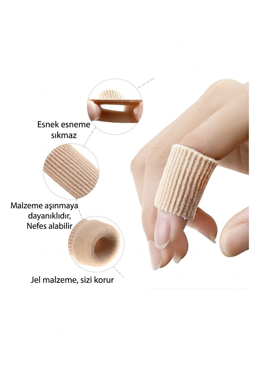  Silikon Kumaş Ayak Parmak Koruyucu Ayırıcı 2 Adet Konforlu Kullanım