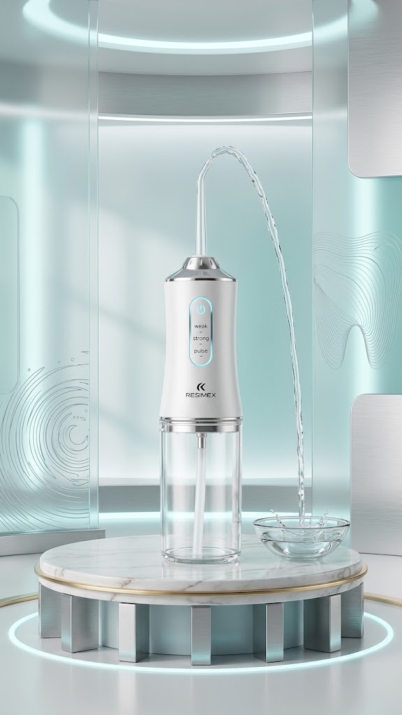 Resimex AquaDent Şarjlı Ağız Duşu – 3 Farklı Temizleme Modu & 220 ml Su Haznesi ile Derinlemesine Ağız ve Diş Eti Bakımı