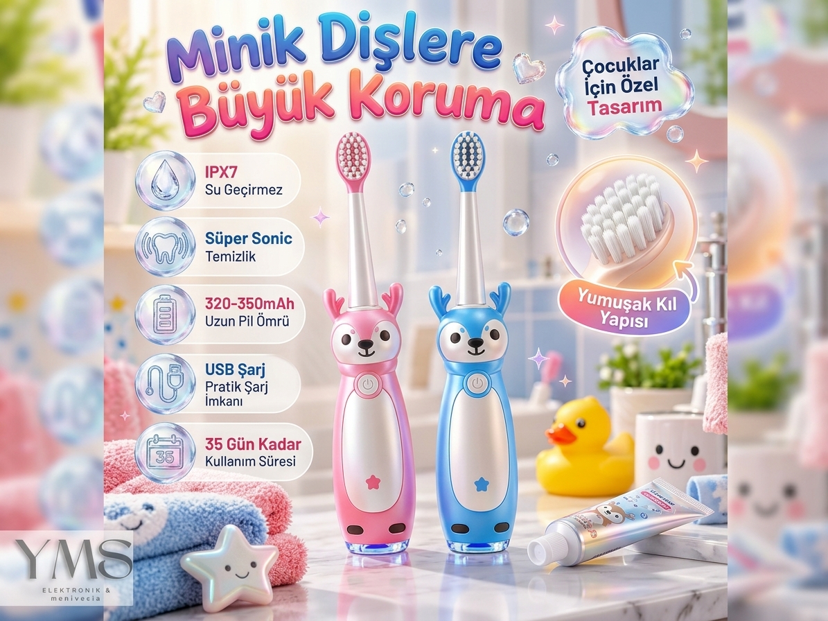 POFİDİK Type-C Şarjlı Çocuk Diş Fırçası